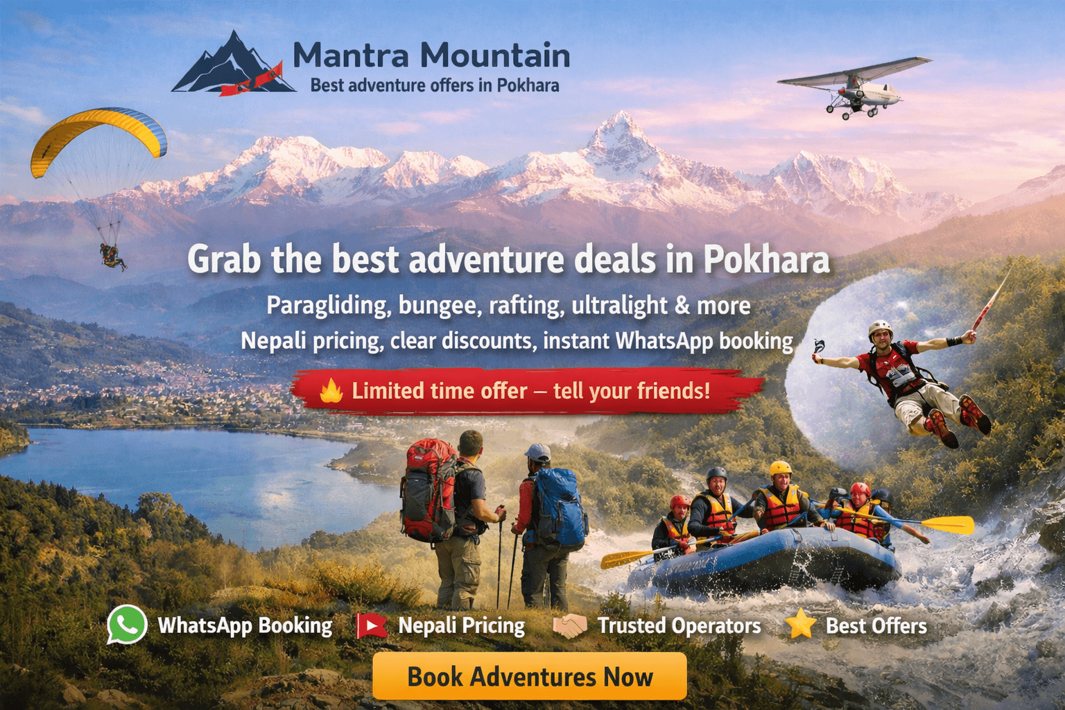 Adventure activities in Pokhara